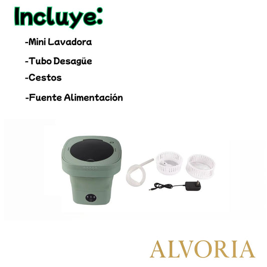 Mini Lavadora Plegable ALVORIA™ 6.5L – Portátil y Silenciosa