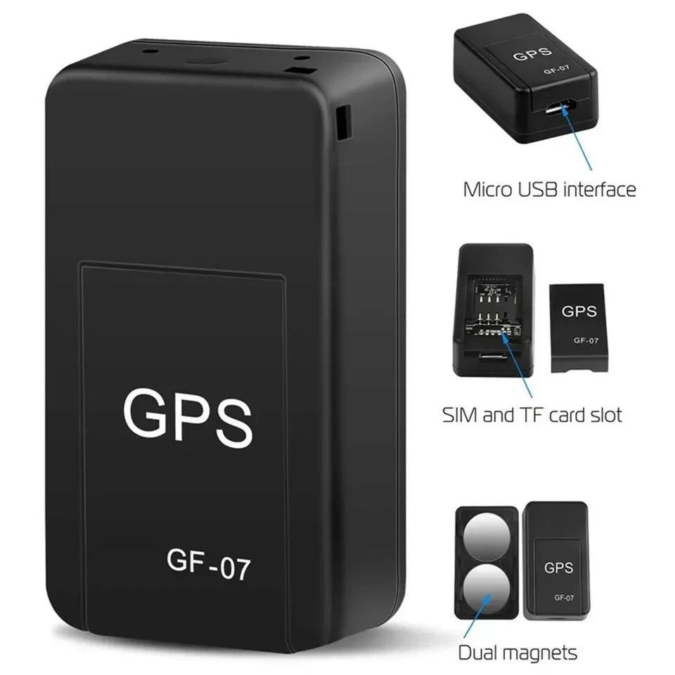 Mini GPS Tracker Magnético GF07 – Localizador Antirrobo para Coche, Moto, Personas y Objetos | Rastreo en Tiempo Real por GSM/GPS