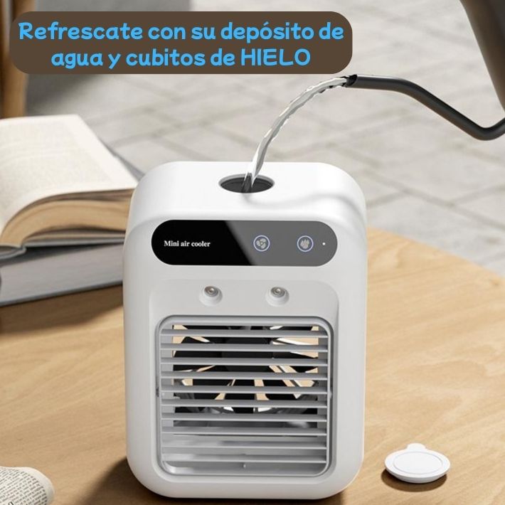 Mini Aire Acondicionado Portátil ALVORIA™ – USB, Silencioso y Recargable