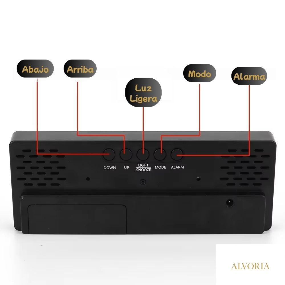 Despertador Digital LED de Mesita con Pantalla Espejo – ALVORIA™ Niños y Adultos
