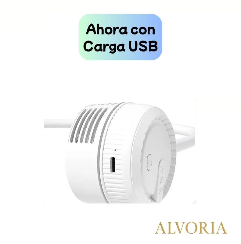 Ventilador de Cuello Sin Aspas Recargable USB 360° – ALVORIA™ Mini