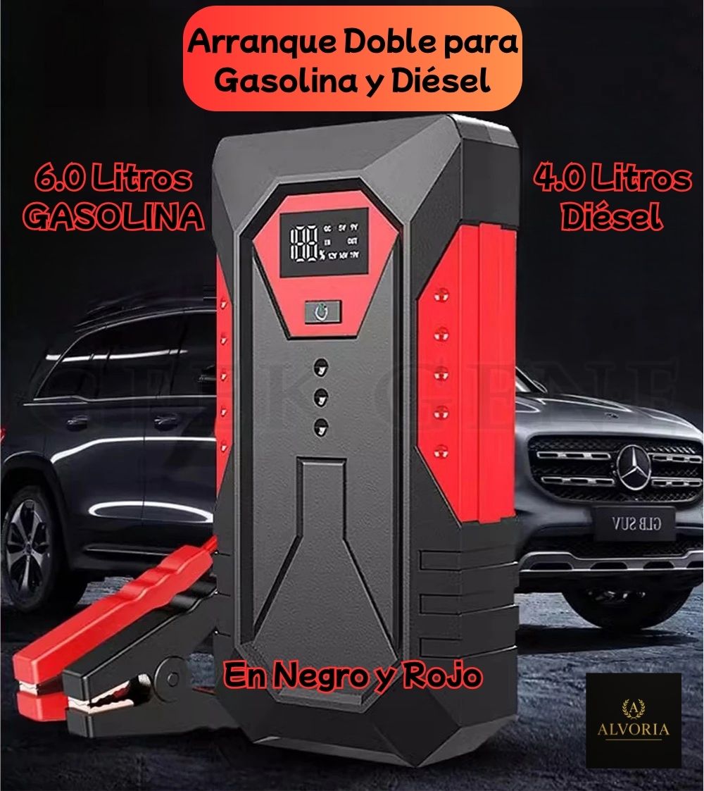Arrancador de Batería para Coche GKFLY 18000mAh – Power Bank Portátil 12V | Motores Gasolina 6.0L y Diésel 4.0L