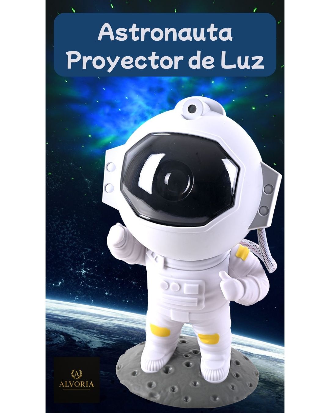 Proyector Astronauta Galáctico con Estrellas – Lámpara LED Infantil