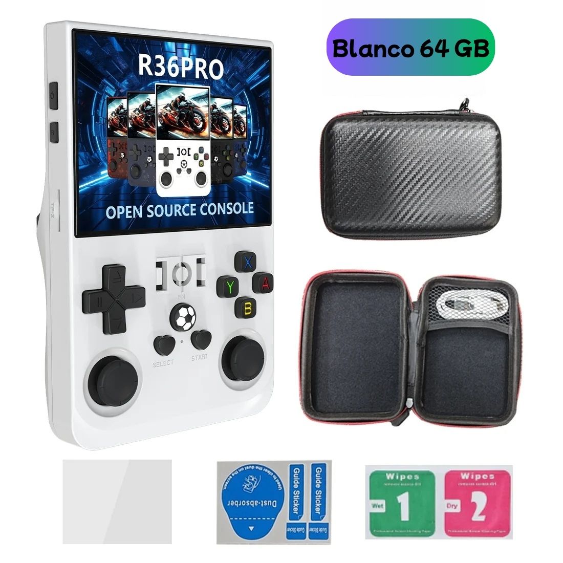 Consola Retro R36 PRO 128GB con 22.000 Juegos – Sistema Linux, Pantalla IPS 3.5” | En Español