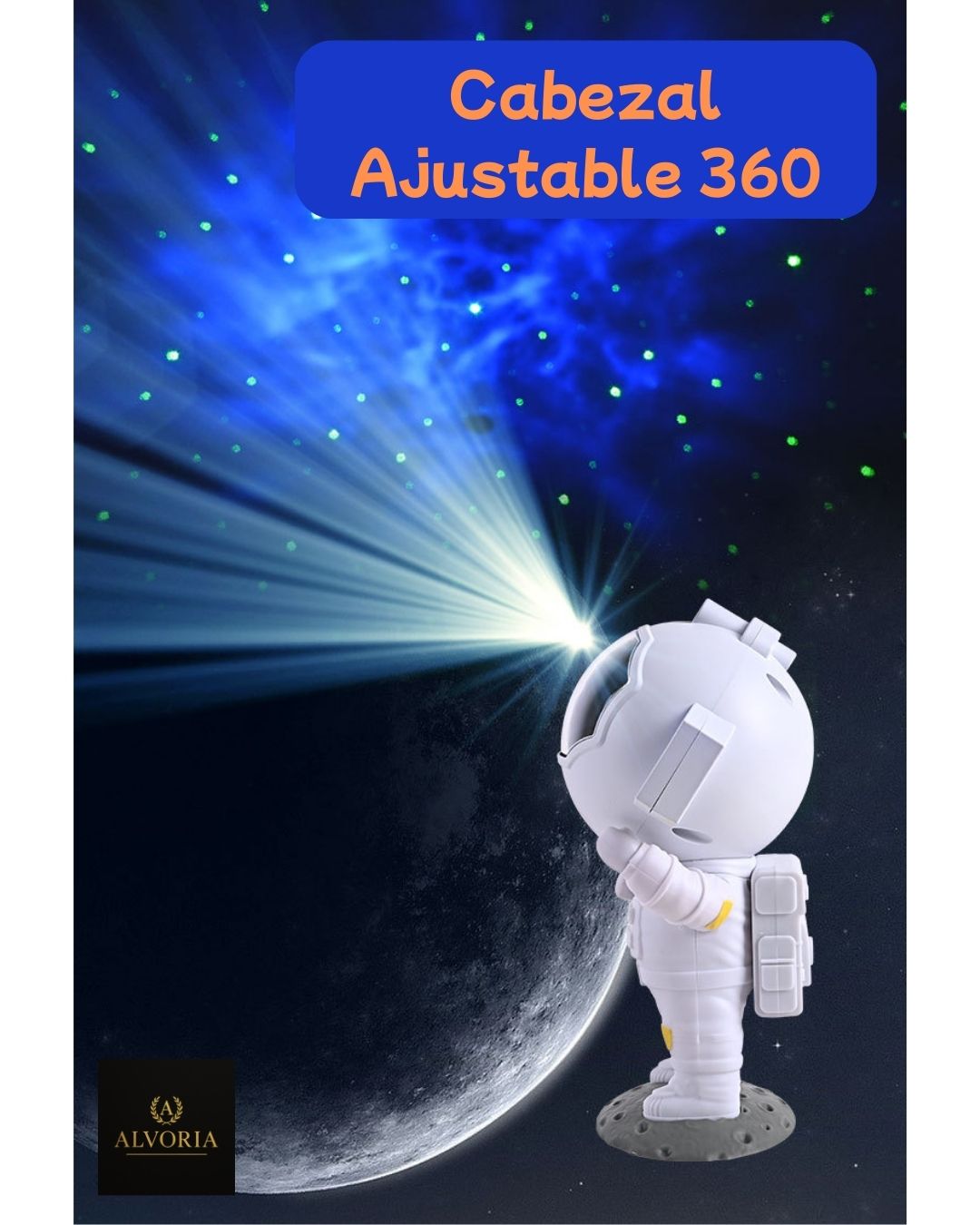 Proyector Astronauta Galáctico con Estrellas – Lámpara LED Infantil