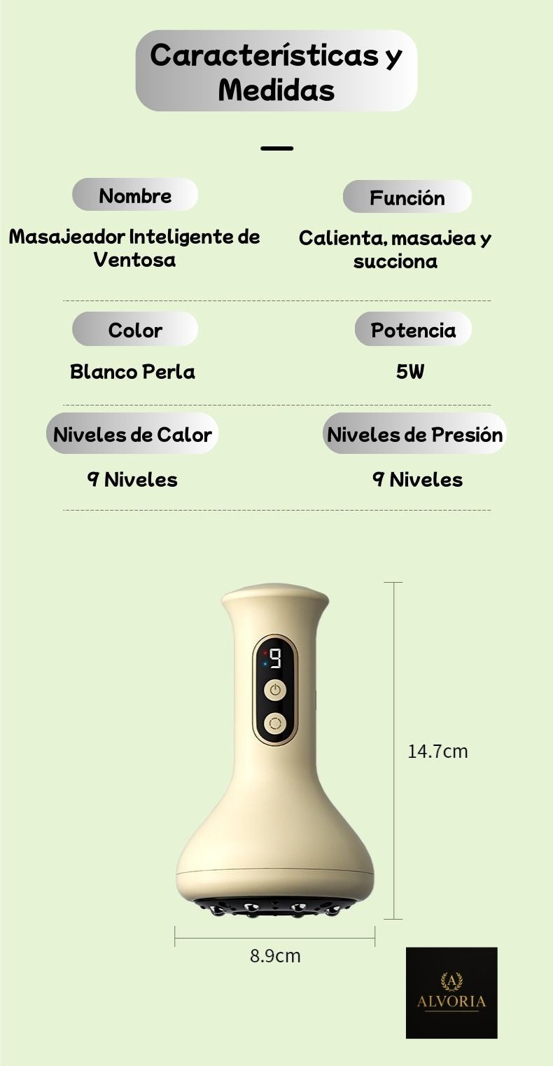 Masajeador de Ventosas Inteligente BG01 | Recargable y Portátil