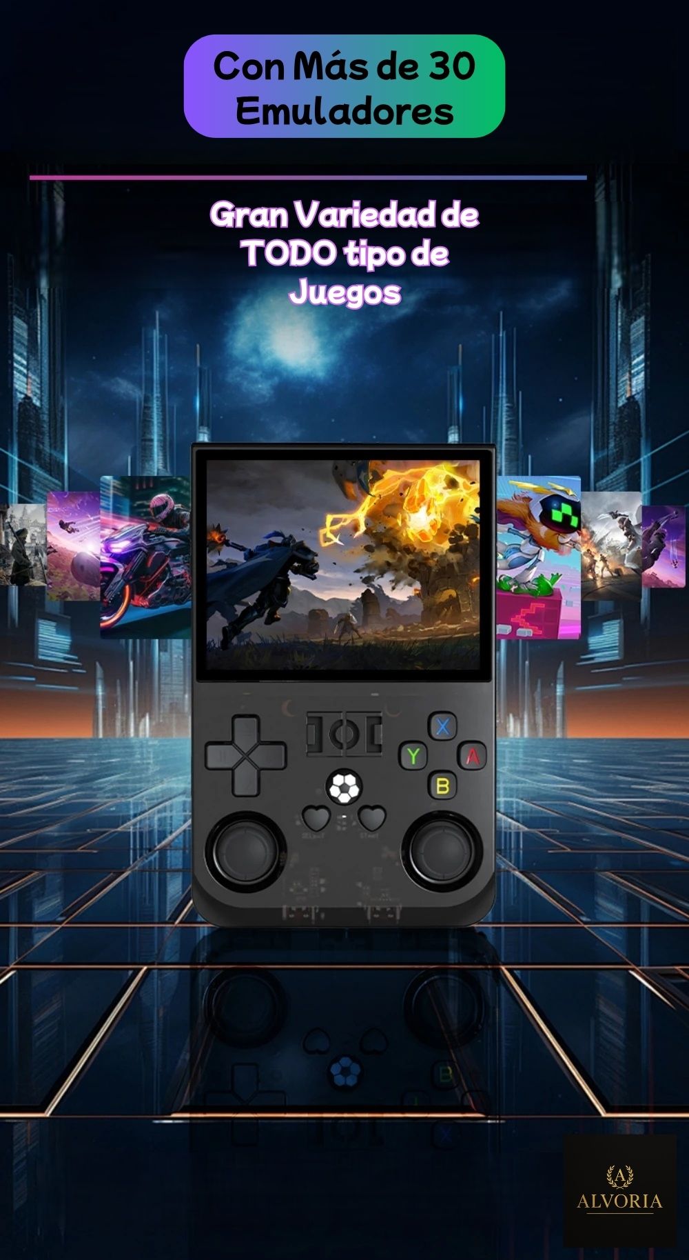 Consola Retro R36 PRO 128GB con 22.000 Juegos – Sistema Linux, Pantalla IPS 3.5” | En Español