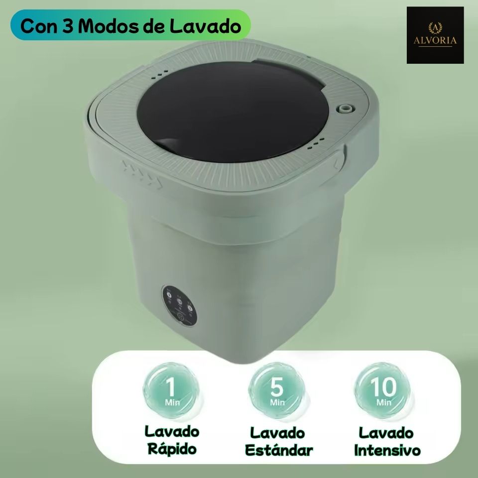 Mini Lavadora Plegable ALVORIA™ 6.5L – Portátil y Silenciosa