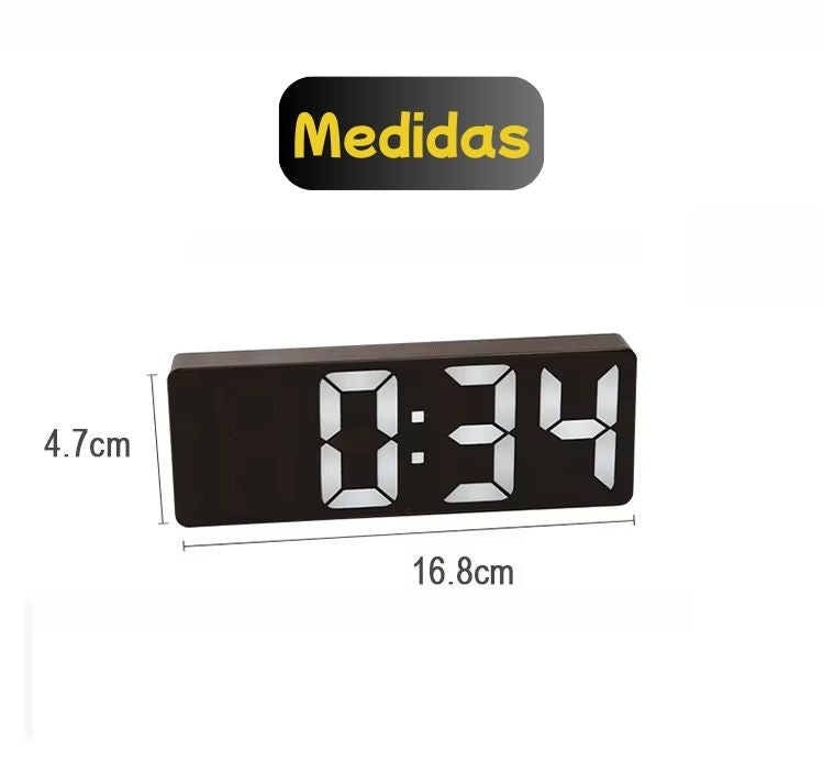 Despertador Digital LED de Mesita con Pantalla Espejo – ALVORIA™ Niños y Adultos