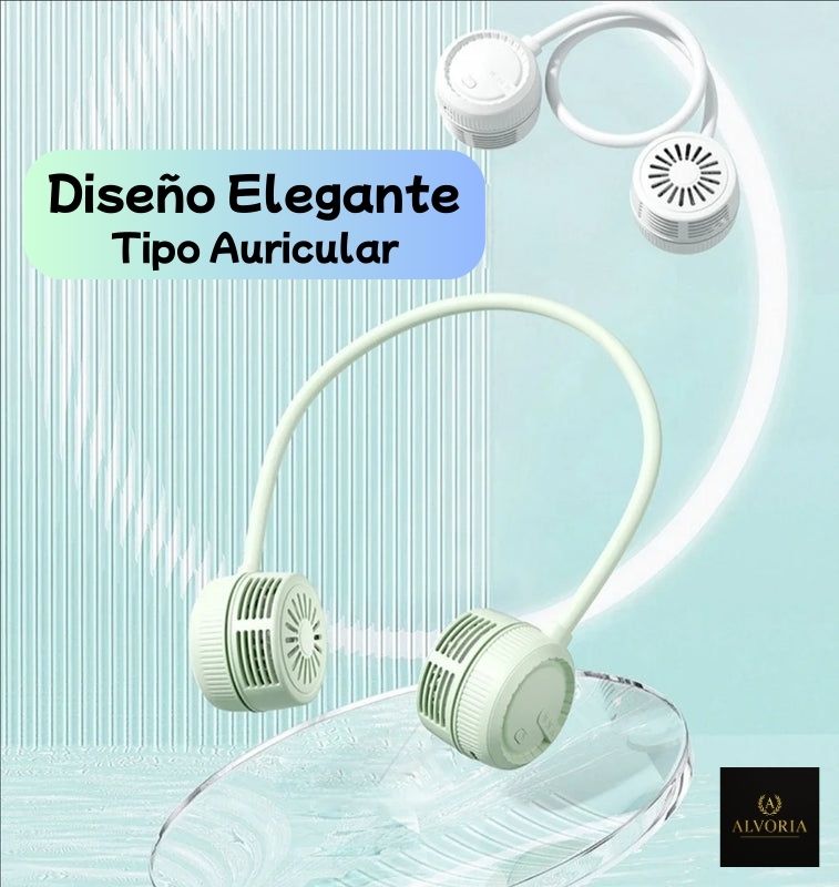 Ventilador de Cuello Sin Aspas Recargable USB 360° – ALVORIA™ Mini