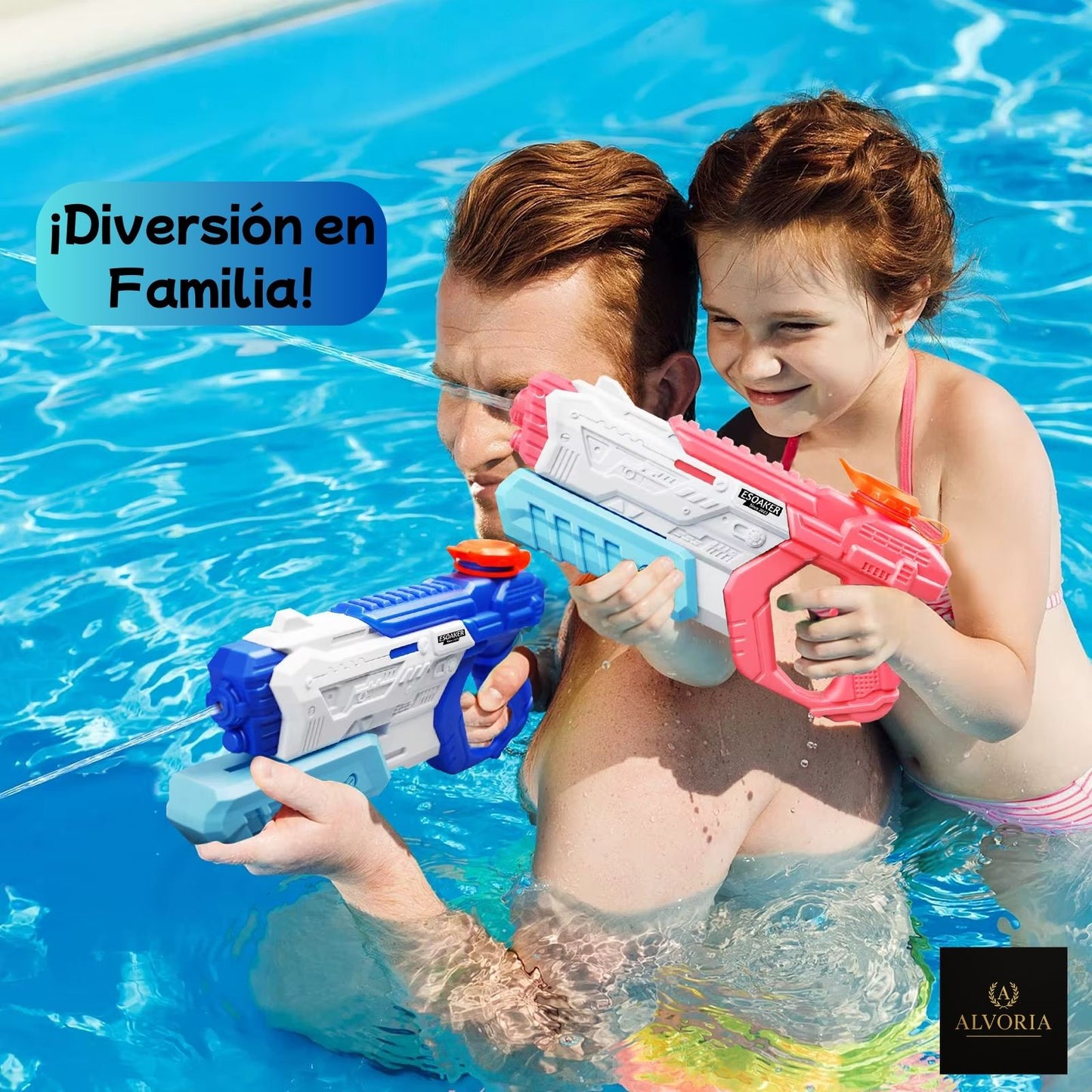 Pistola de Agua 600cc de Largo Alcance para Niños y Adultos – ALVORIA™