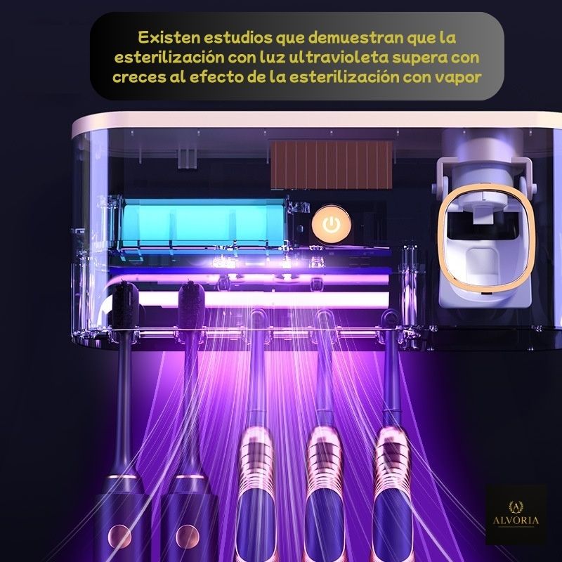 Esterilizador de Cepillos con Soporte | USB Recargable | Diseño Elegante