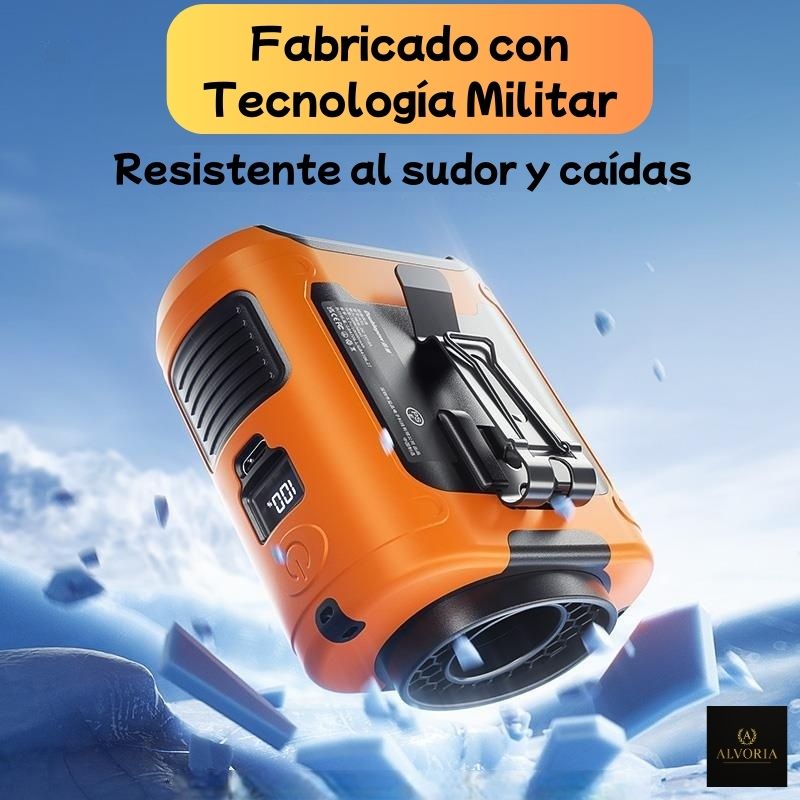 Ventilador Portátil de Cintura con Power Bank y Luz LED – ALVORIA™ 3 en 1