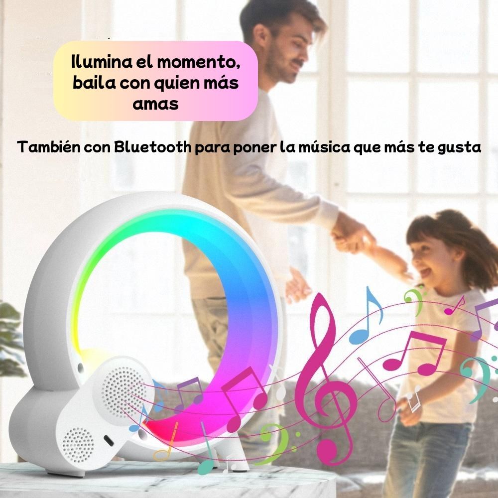 Luz Nocturna Inteligente RGB con Ruido Blanco y Despertador App