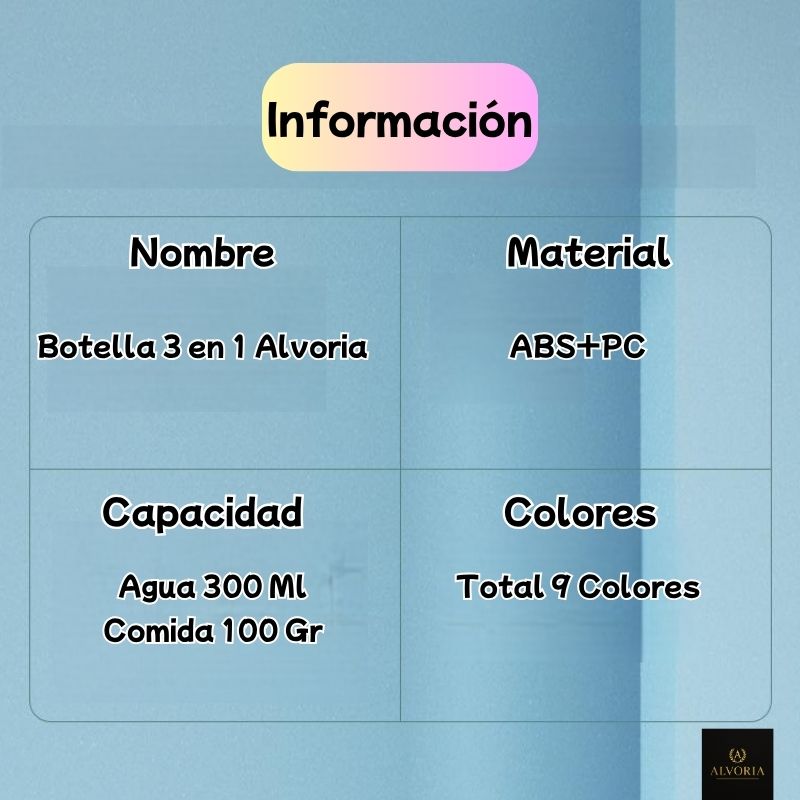 Botella 3 en 1 para Perros | Agua, Comida y Bolsas | Antiderrame