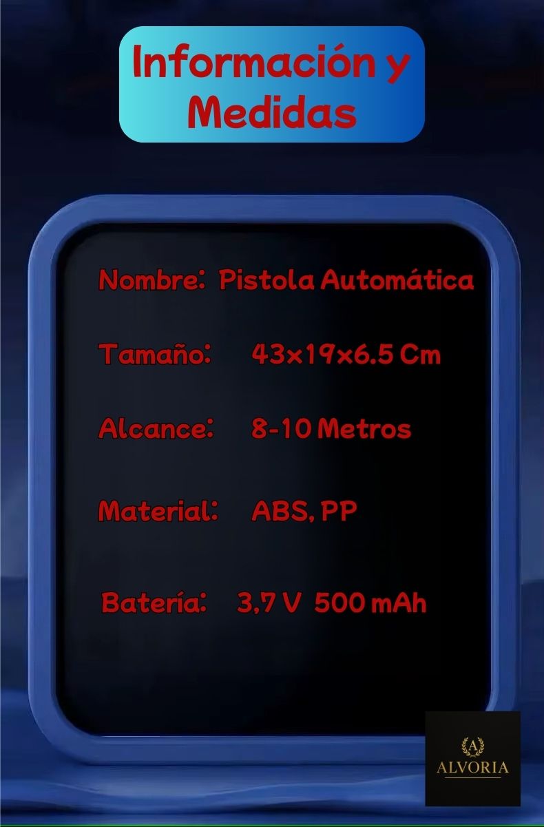 Pistola de Agua Eléctrica 2025 de Alta Presión para Niños – ALVORIA™