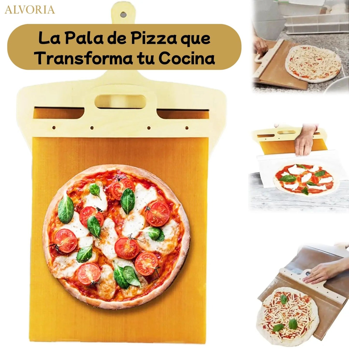 Tabla Pala para Pizza de Madera – Antiadherente y Profesional