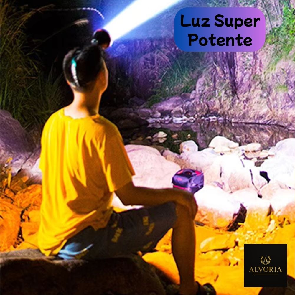 Linterna Frontal LED Recargable 1200mAh Impermeable – ALVORIA™