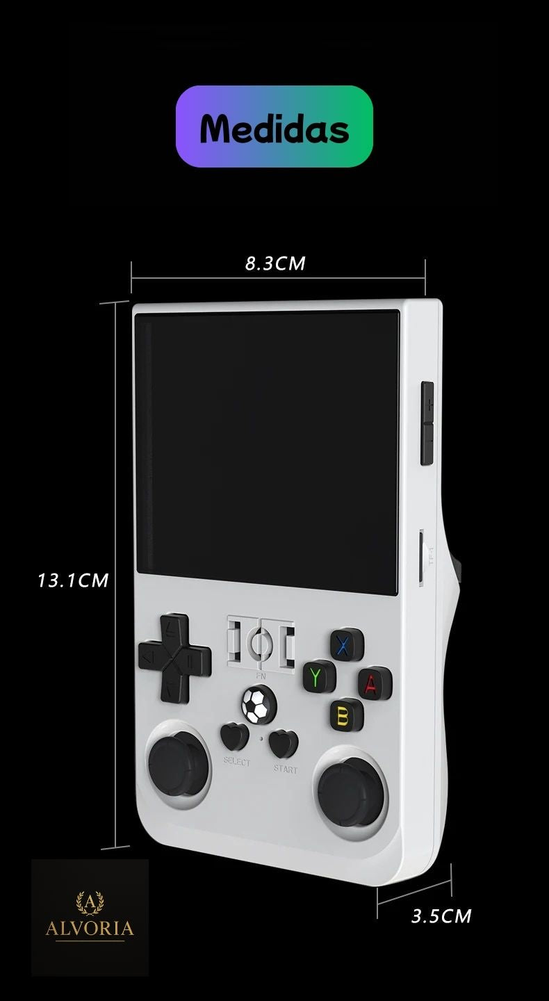 Consola Retro R36 PRO 128GB con 22.000 Juegos – Sistema Linux, Pantalla IPS 3.5” | En Español
