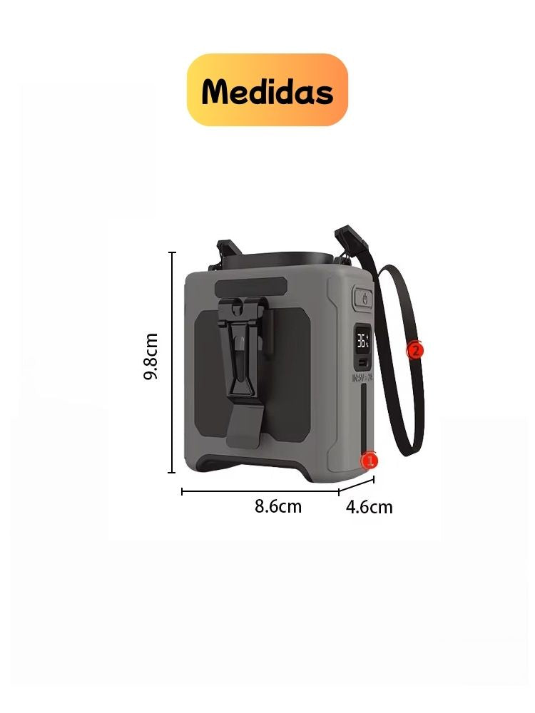 Ventilador Portátil de Cintura con Power Bank y Luz LED – ALVORIA™ 3 en 1