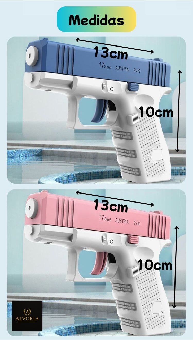 Pistola de Agua a Presión Sin Electricidad para Verano – ALVORIA™ Niños y Adultos