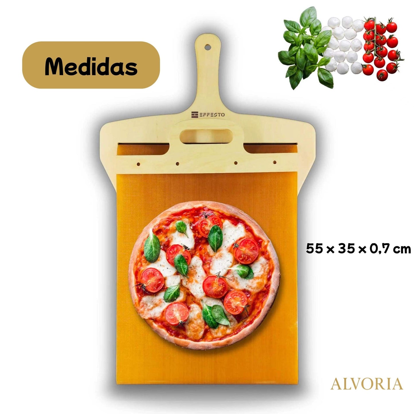 Tabla Pala para Pizza de Madera – Antiadherente y Profesional