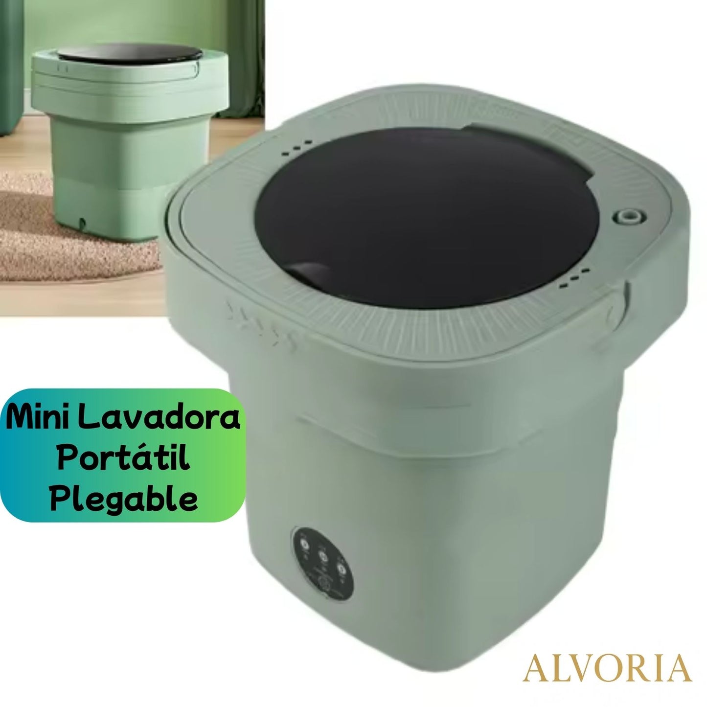 Mini Lavadora Plegable ALVORIA™ 6.5L – Portátil y Silenciosa