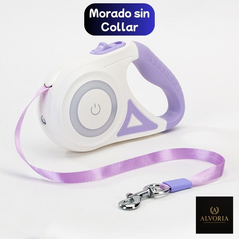 Correa Extensible con Luz LED para Perros + Collar – ALVORIA™
