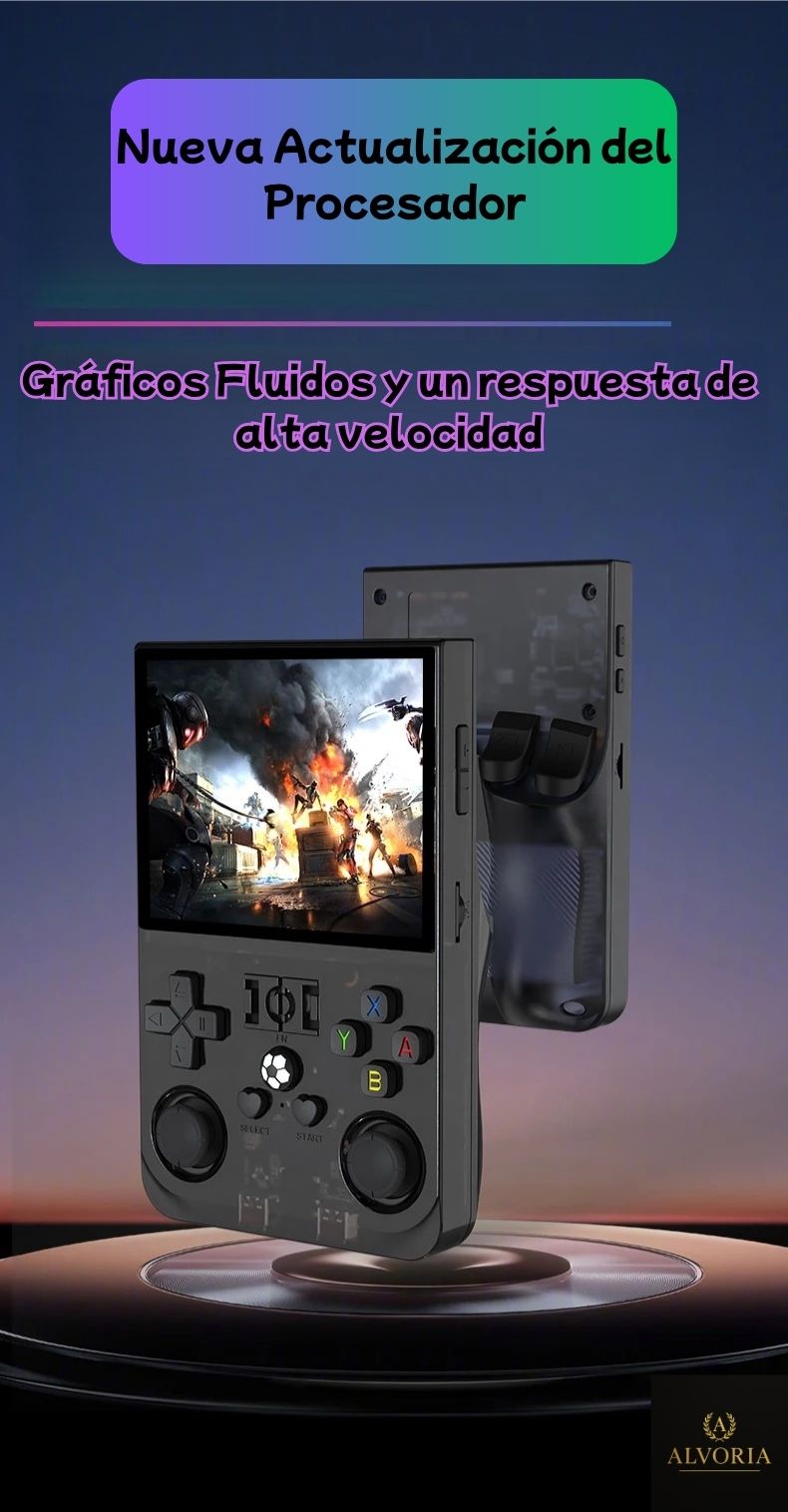 Consola Retro R36 PRO 128GB con 22.000 Juegos – Sistema Linux, Pantalla IPS 3.5” | En Español