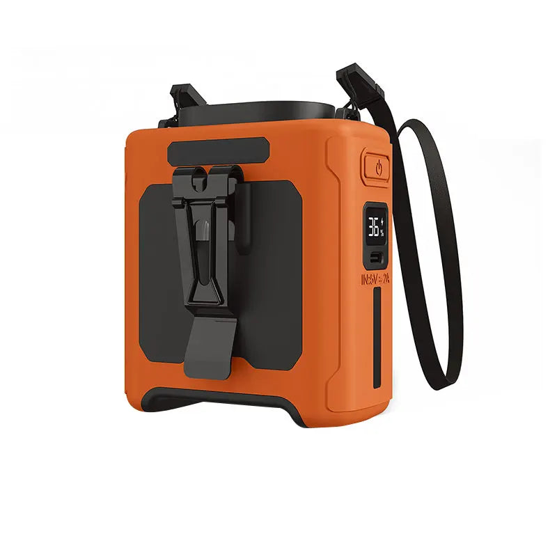 Ventilador Portátil de Cintura con Power Bank y Luz LED – ALVORIA™ 3 en 1