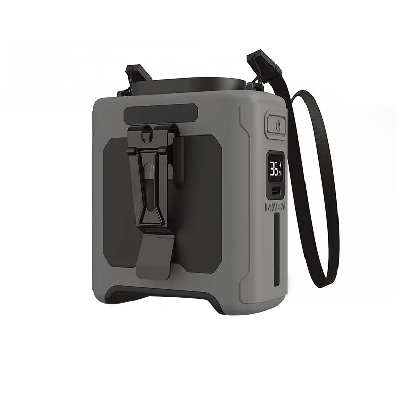 Ventilador Portátil de Cintura con Power Bank y Luz LED – ALVORIA™ 3 en 1