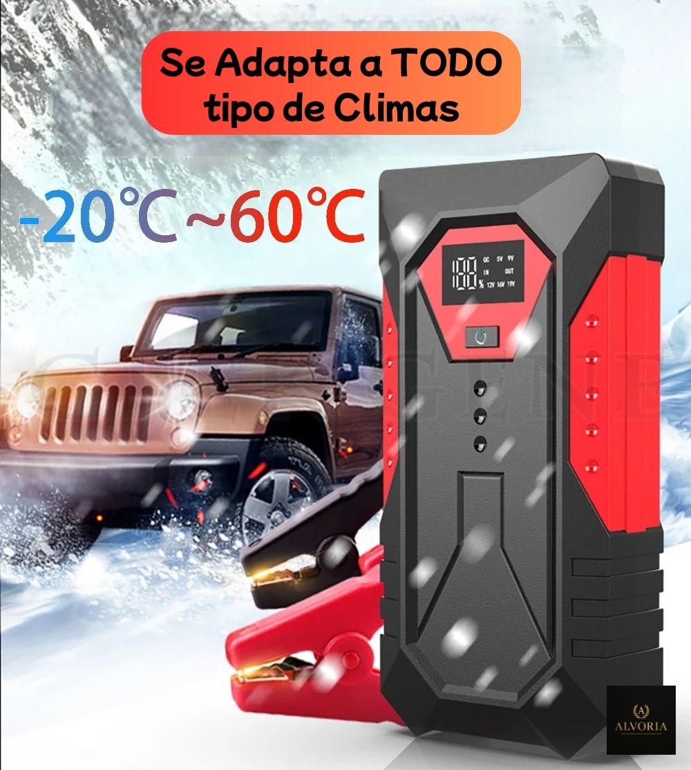 Arrancador de Batería para Coche GKFLY 18000mAh – Power Bank Portátil 12V | Motores Gasolina 6.0L y Diésel 4.0L