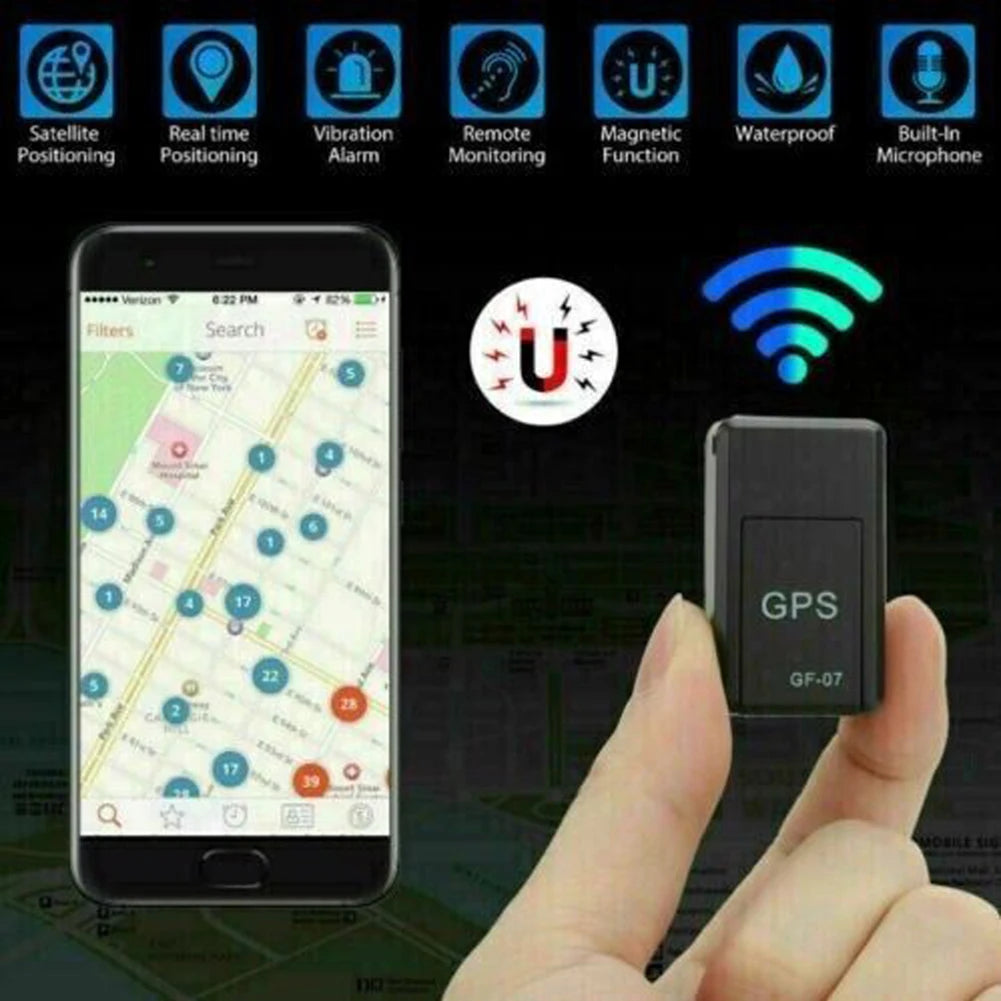 Mini GPS Tracker Magnético GF07 – Localizador Antirrobo para Coche, Moto, Personas y Objetos | Rastreo en Tiempo Real por GSM/GPS