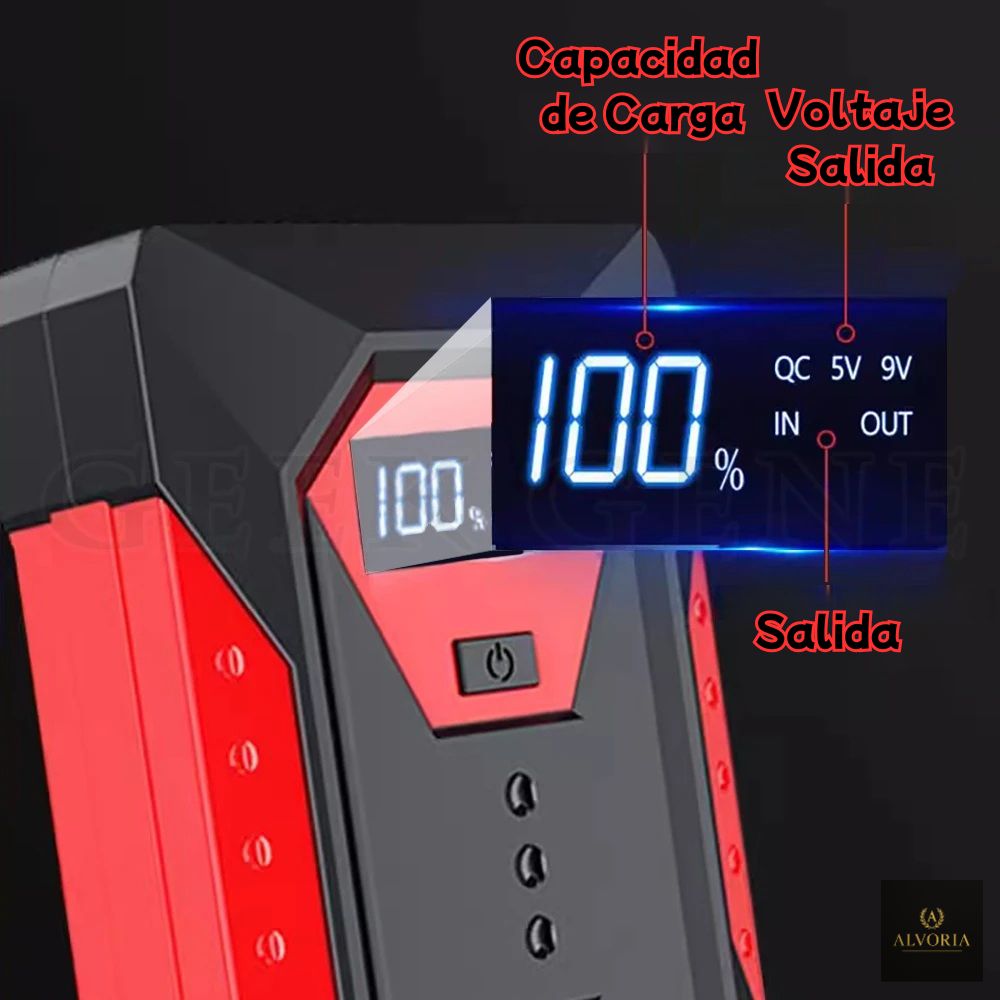 Arrancador de Batería para Coche GKFLY 18000mAh – Power Bank Portátil 12V | Motores Gasolina 6.0L y Diésel 4.0L