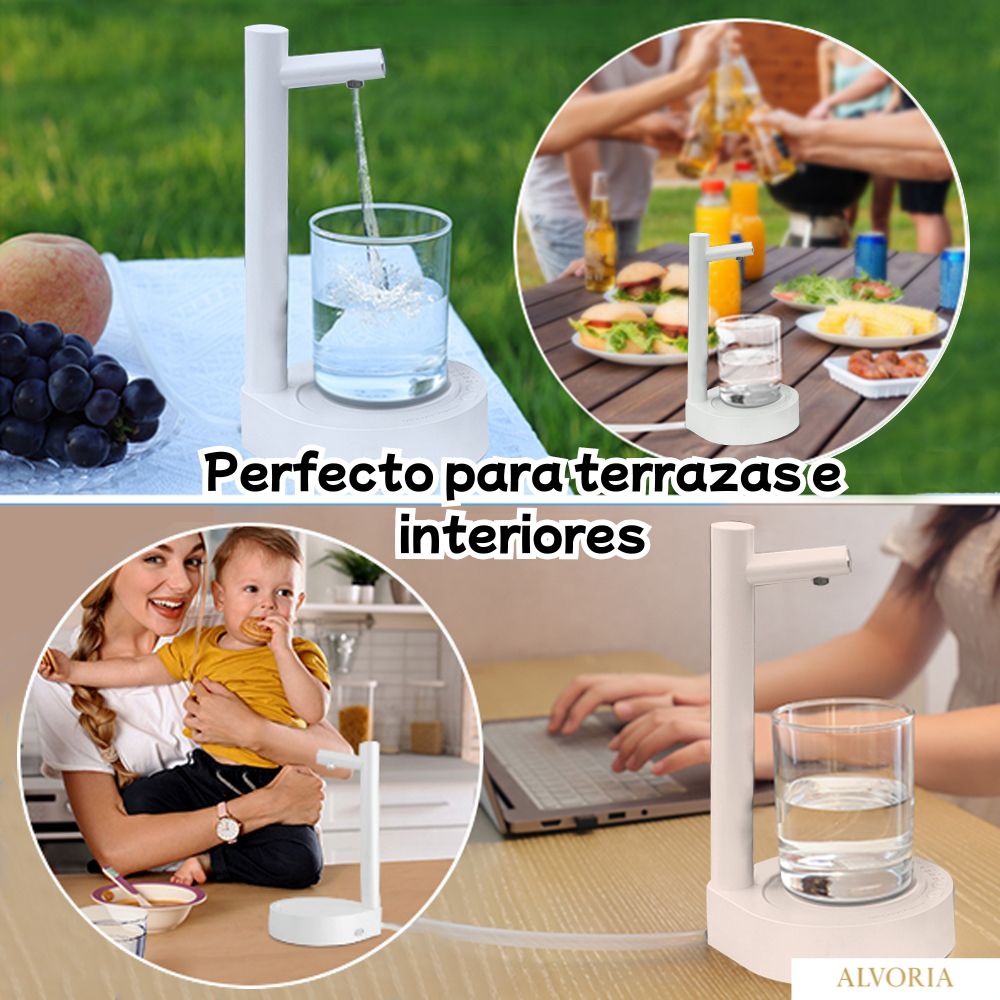Dispensador de Agua Automático ALVORIA™ USB Recargable 7 Niveles