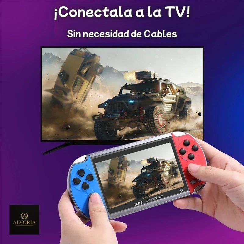 Consola Portátil GAMINJA X7 con 10.000 Juegos – Pantalla HD 4.3" | En Español